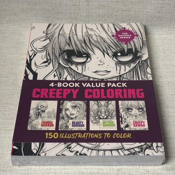 Creepy Coloring 4 Book Value Pack: The Gothika Series- New Sealed - Picture 6 of 6